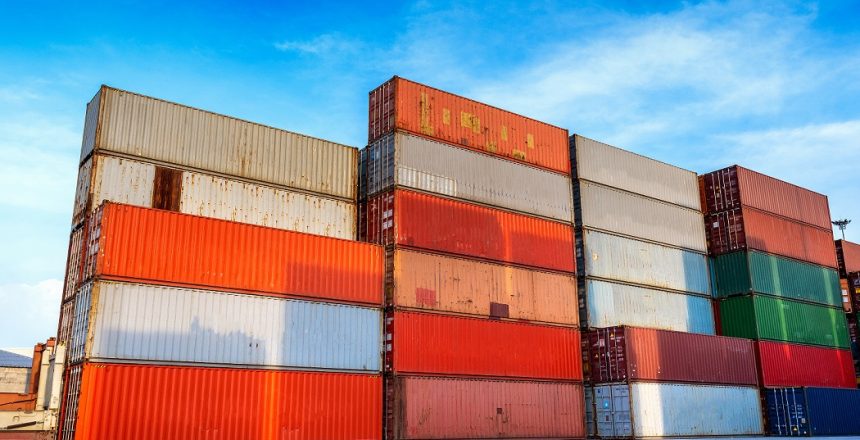 Industrial containers box for logistic import export business.